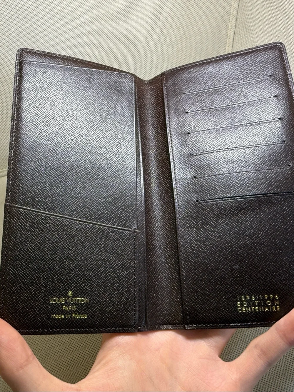 LOUIS VUITTON Limited Edition Damier Canvas Centenaire Checkbook Wallet